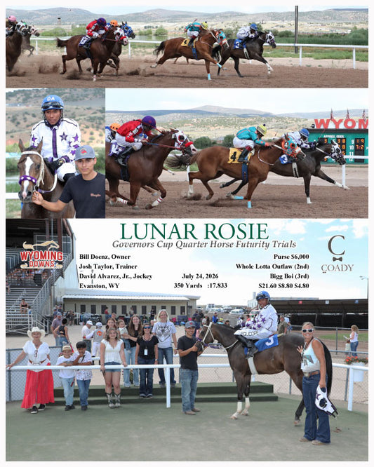 LUNAR ROSIE - Governors Cup Quarter Horse Futurity Trials - 07-24-26 - R01 - WYO