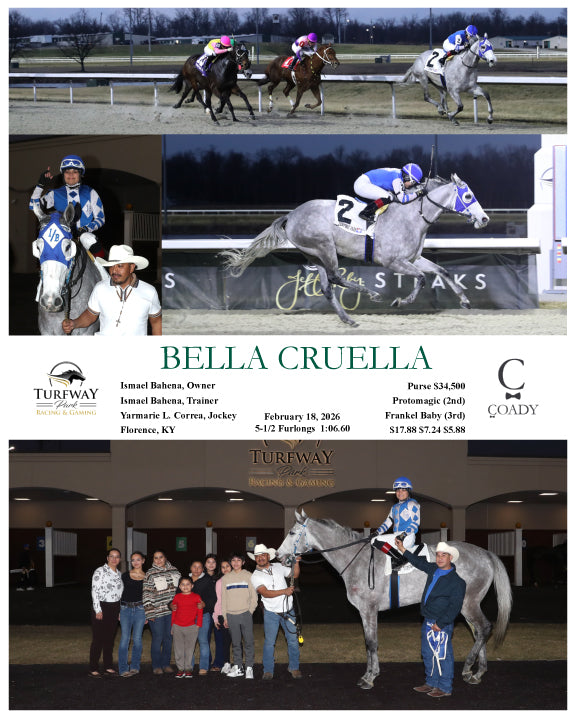 BELLA CRUELLA - 021826 - Race 02 - TP - Coady Media - Kurtis Coady Photography