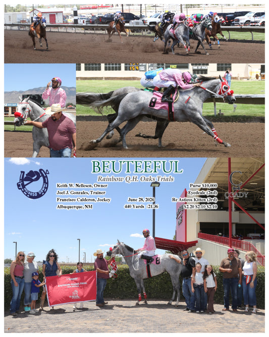 BEUTEEFUL - Rainbow Q.H. Oaks Trials - 06-28-26 - R02 - RUI