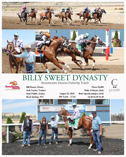 BILLY SWEET DYNASTY - Sweetwater Downs Futurity Trials - 08-23-25 - R02 - SWF