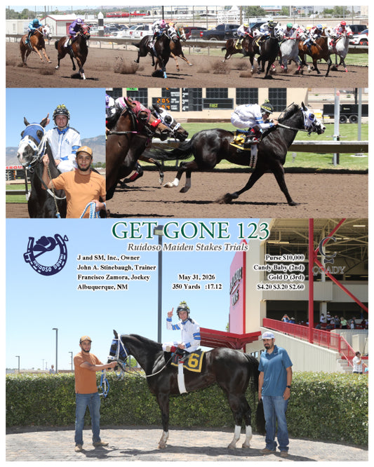 GET GONE 123 - Ruidoso Maiden Stakes Trials - 05-31-26 - R02 - RUI