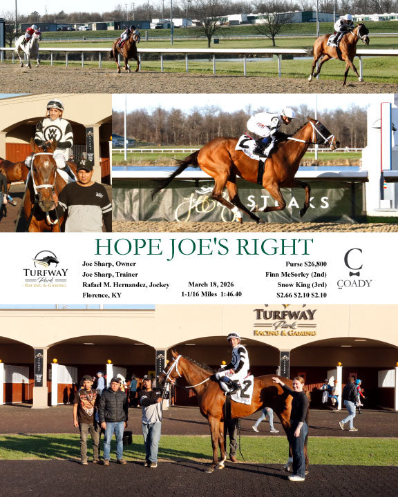 HOPE JOE'S RIGHT - 031826 - Race 02 - TP - Coady Media - Kurtis Coady Photography