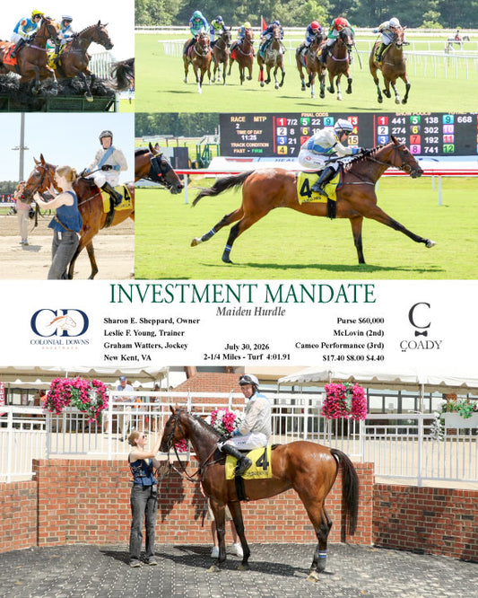 INVESTMENT MANDATE - Maiden Hurdle - 07-30-26 - R02 - CNL