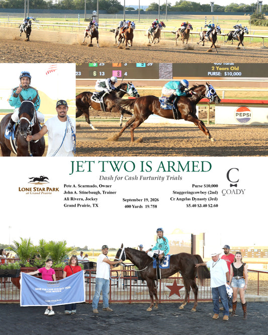 JET TWO IS ARMED - Dash for Cash Furturity Trials - 09-19-26 - R02 - LSP - Coady Media - Kurtis Coady Photography