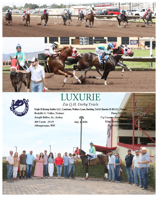 LUXURIE - Zia Q.H. Derby Trials - 07-04-26 - R02 - RUI