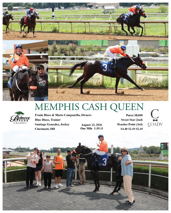 MEMPHIS CASH QUEEN - 081326 - Race 02 - BTP