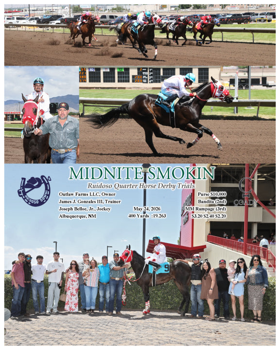 MIDNITE SMOKIN - Ruidoso Quarter Horse Derby Trials - 05-24-26 - R02 - RUI