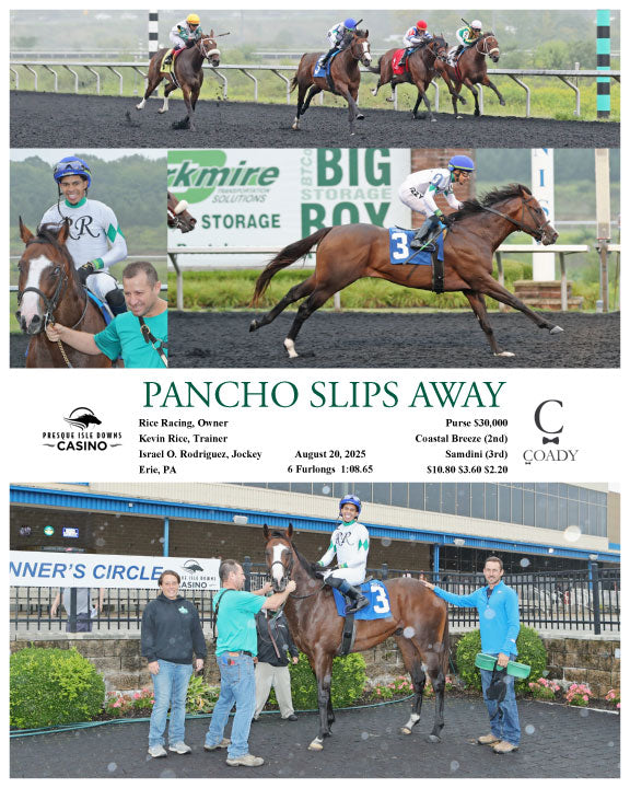 PANCHO SLIPS AWAY - 08-20-25 - R02 - PID - Coady Media - Kurtis Coady Photography