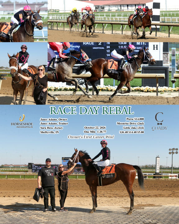 RACE DAY REBAL - Owner's First Career Win! - 10-22-26 - R02 - IND - Coady Media - Kurtis Coady Photography