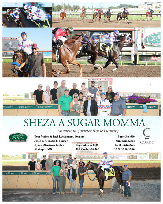 SHEZA A SUGAR MOMMA - Minnesota Quarter Horse Futurity - 09-03-26 - R02 - CBY
