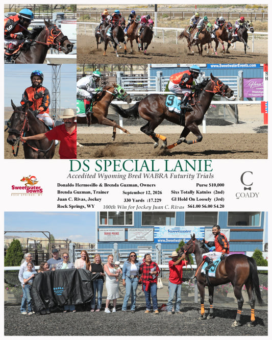 DS SPECIAL LANIE  - Accedited Wyoming Bred WABRA Futurity Trials  - 09-12-26 - R02 - SWF