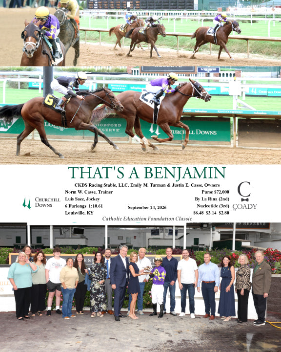 THAT'S A BENJAMIN - 092426 - Race 02 - CD - Group