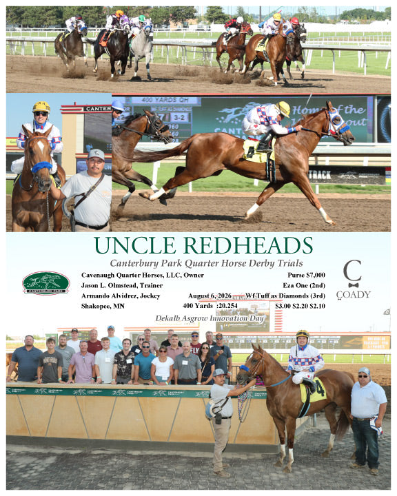 UNCLE REDHEADS - Canterbury Park Quarter Horse Derby Trials - 08-06-26 - R02 - CBY