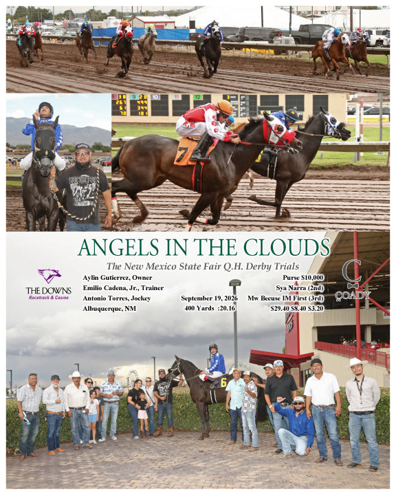 ANGELS IN THE CLOUDS - The New Mexico State Fair Q.H. Derby Trials - 09-19-26 - R03 - ALB