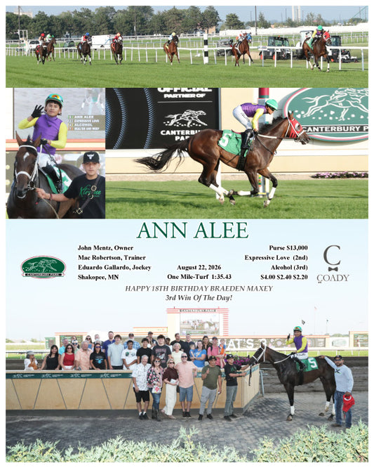ANN ALEE  - 08-22-26 - R03 - CBY