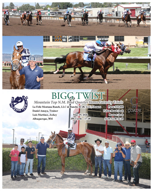 BIGG TWIST - Mountain Top N.M. Bred Quarter Horse Futurity Trials - 05-29-26 - R03 - RUI
