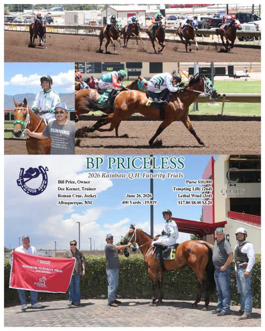 BP PRICELESS - 2026 Rainbow Q.H. Futurity Trials - 06-26-26 - R03 - RUI