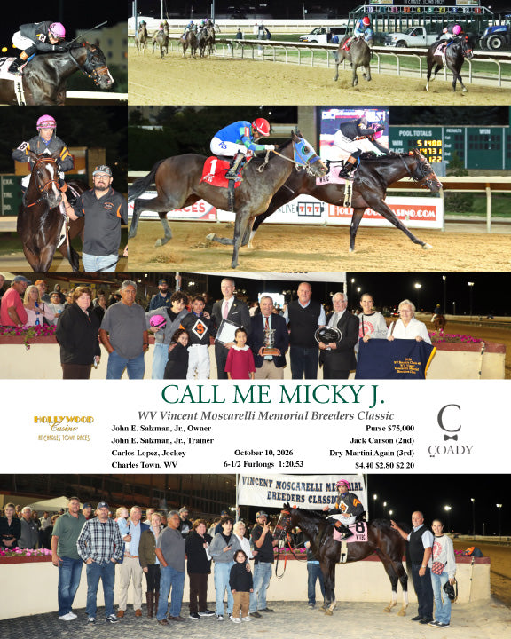 CALL ME MICKY J. - WV Vincent Moscarelli Memorial Breeders Classic  - 10-10-26 - R03 - CT