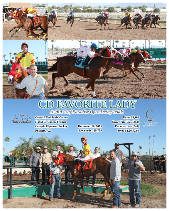 CD FAVORITE LADY - AQRA Turf Paradise Open Derby Trials - 12-10-25 - R03 - TUP