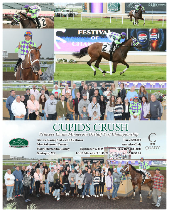 CUPIDS CRUSH - Princess Elaine Minnesota Distaff Turf Championship - 09-06-25 - R03 - CBY - Coady Media - Kurtis Coady Photography