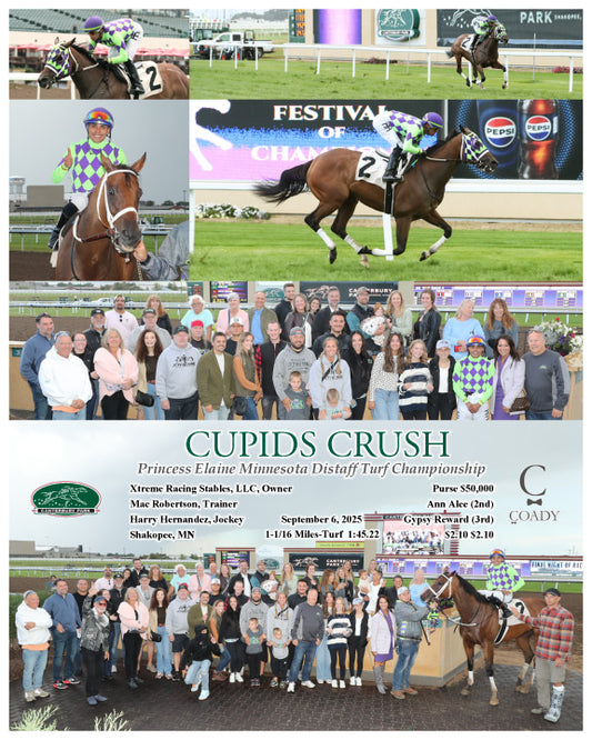 CUPIDS CRUSH - Princess Elaine Minnesota Distaff Turf Championship - 09-06-25 - R03 - CBY - Coady Media - Kurtis Coady Photography
