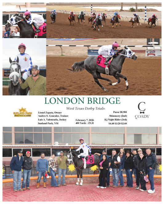 LONDON BRIDGE - West Texas Derby Trials - 02-07-26 - R03 - SUN - Coady Media - Kurtis Coady Photography
