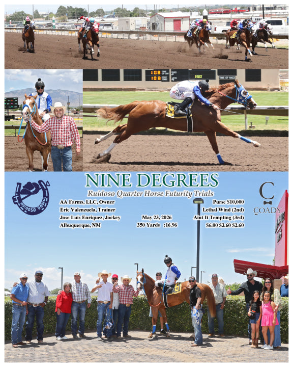 NINE DEGREES - Ruidoso Quarter Horse Futurity Trials - 05-23-26 - R03 - RUI - Coady Media - Kurtis Coady Photography