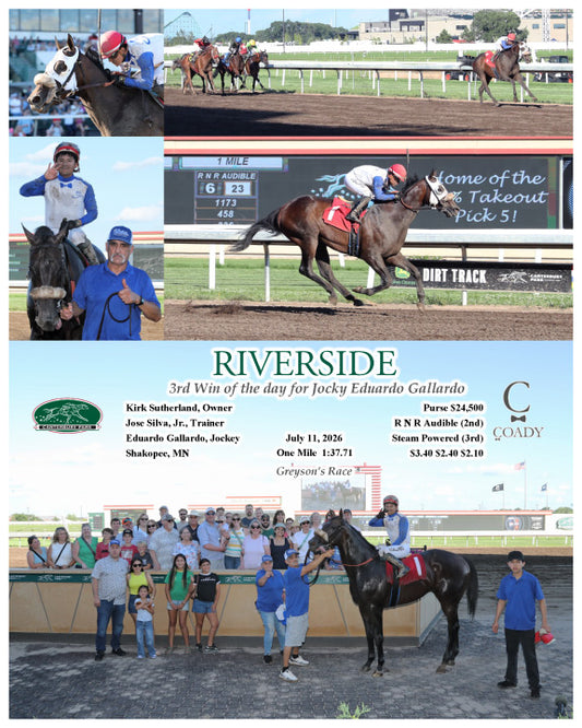 RIVERSIDE - 3rd Win of the day for Jocky Eduardo Gallardo - 07-11-26 - R03 - CBY