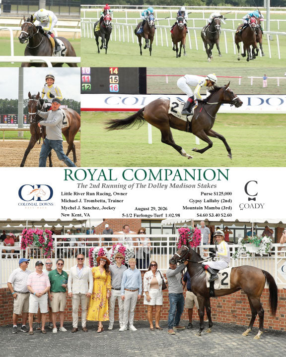 ROYAL COMPANION - The 2nd Running of The Dolley Madison Stakes - 08-29-26 - R03 - CNL
