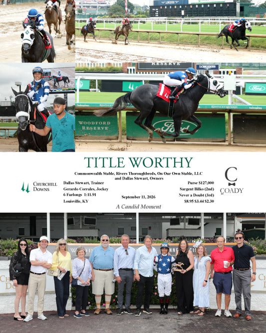 TITLE WORTHY - 091126 - Race 03 - CD - Group