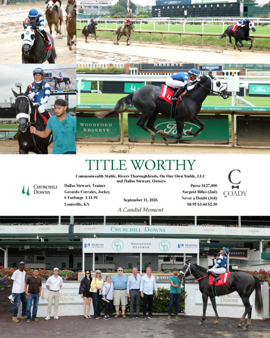 TITLE WORTHY - 091126 - Race 03 - CD