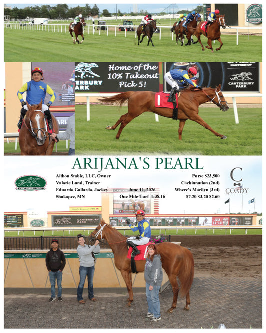 Race 04 ARIJANA'S PEARL 061126 Canterbury Park