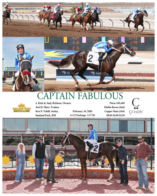 CAPTAIN FABULOUS - 02-16-26 - R04 - SUN - Coady Media - Kurtis Coady Photography