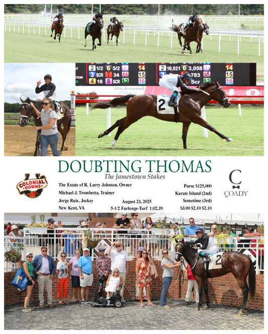 DOUBTING THOMAS - The Jamestown Stakes - 08-23-25 - R04 - CNL - Coady Media - Kurtis Coady Photography