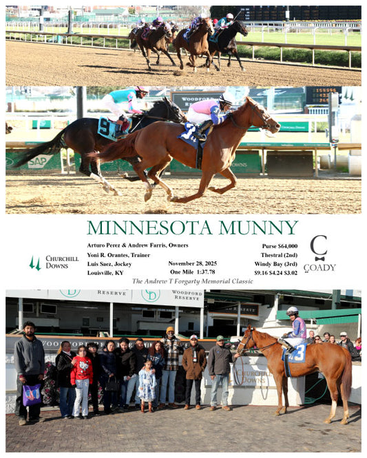 MINNESOTA MUNNY - 112825 - Race 04 - CD