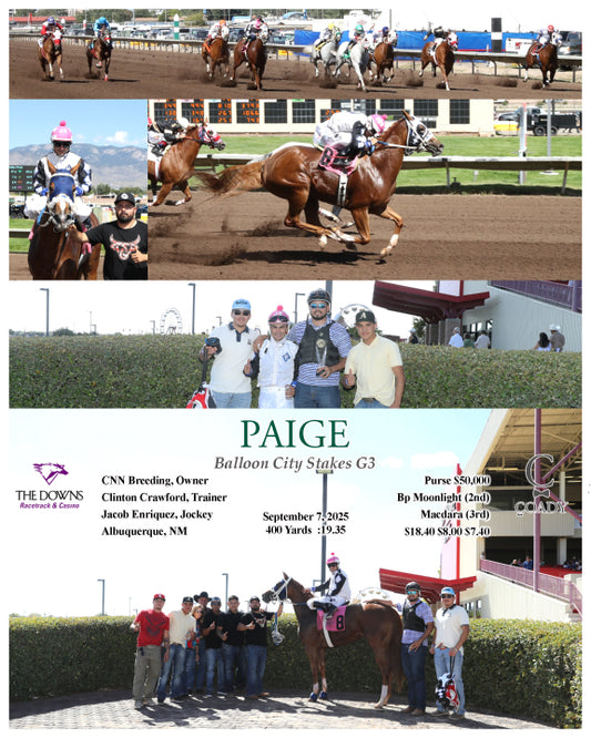 PAIGE - Balloon City Stakes G3 - 09-07-25 - R04 - ALB - Coady Media - Kurtis Coady Photography