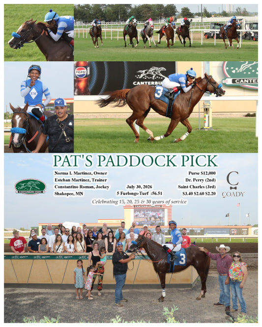 PAT'S PADDOCK PICK  - 07-30-26 - R04 - CBY