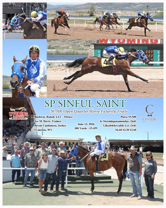 SP SINFUL SAINT - 307HR Open Quarter Horse Futurity Trials - 06-13-26 - R04 - WYO