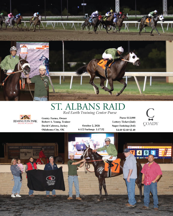 ST. ALBANS RAID - Red Earth Training Center Purse - 10-02-26 - R04 - RP