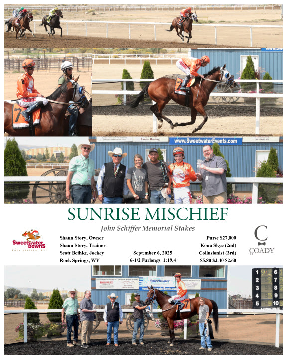 SUNRISE MISCHIEF - John Schiffer Memorial Stakes - 09-06-25 - R04 - SWF - Coady Media - Kurtis Coady Photography