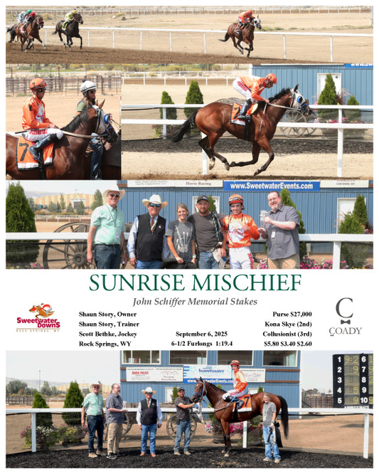 SUNRISE MISCHIEF - John Schiffer Memorial Stakes - 09-06-25 - R04 - SWF - Coady Media - Kurtis Coady Photography