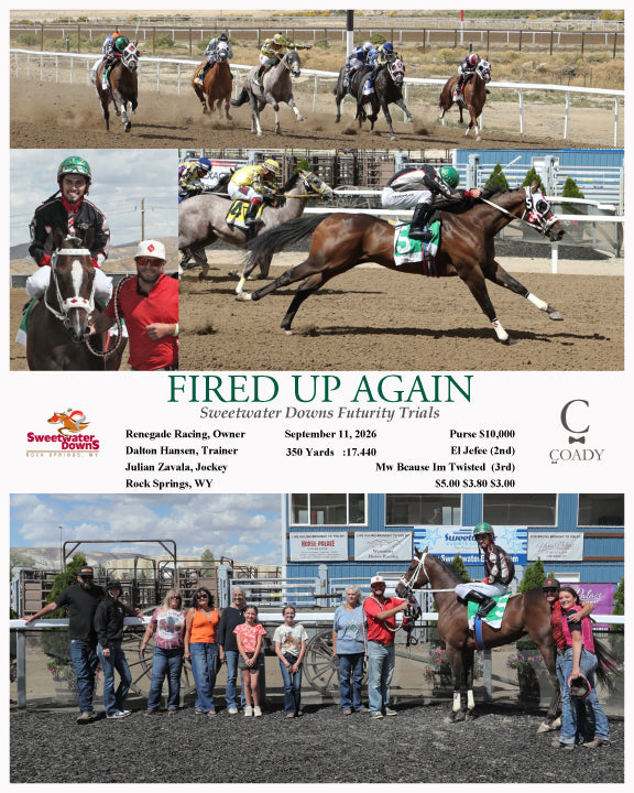 FIRED UP AGAIN - Sweetwater Downs Futurity Trials - 09-11-26 - R04 - SWF
