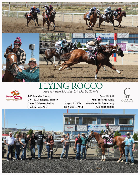 FLYING ROCCO - Sweetwater Downs Qh Derby Trials - 08-22-26 - R04 - SWF