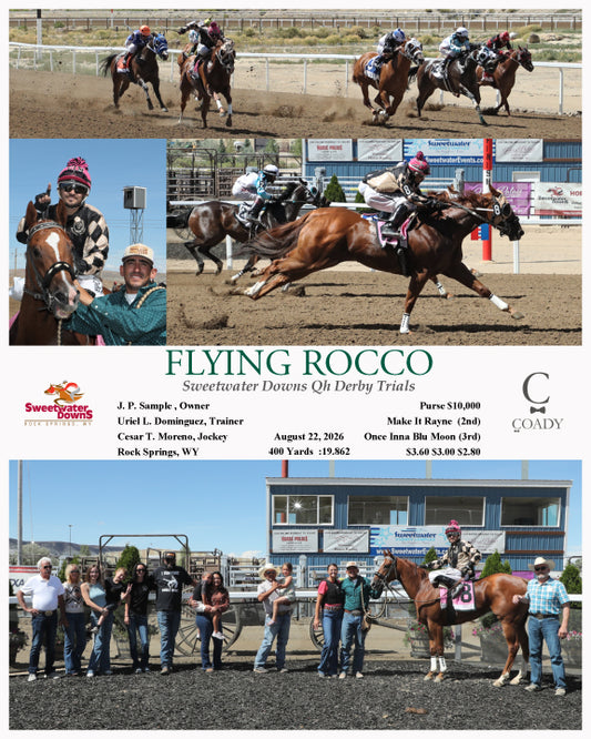 FLYING ROCCO - Sweetwater Downs Qh Derby Trials - 08-22-26 - R04 - SWF
