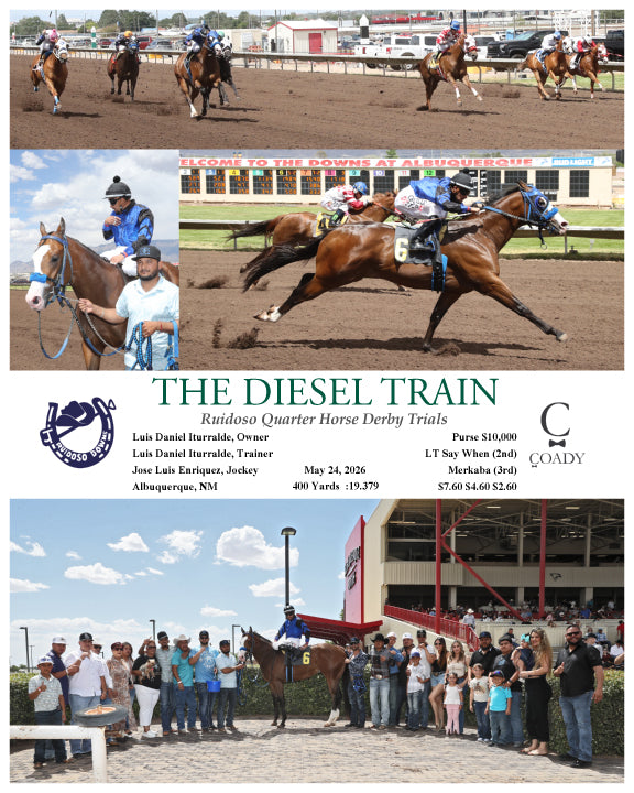 THE DIESEL TRAIN - Ruidoso Quarter Horse Derby Trials - 05-24-26 - R04 - RUI - Coady Media - Kurtis Coady Photography