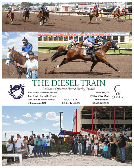 THE DIESEL TRAIN - Ruidoso Quarter Horse Derby Trials - 05-24-26 - R04 - RUI - Coady Media - Kurtis Coady Photography