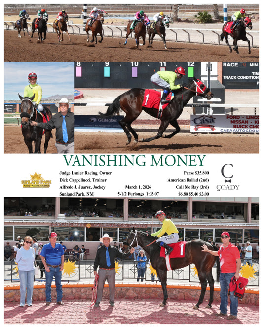 VANISHING MONEY - 03-01-26 - R04 - SUN - Coady Media - Kurtis Coady Photography