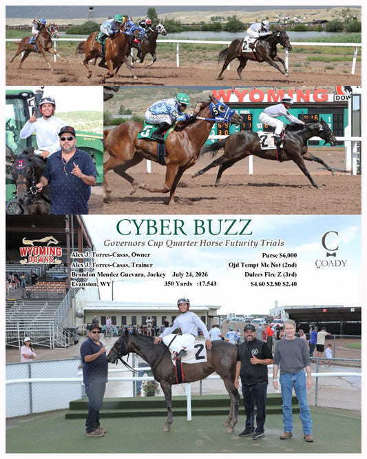 CYBER BUZZ - Governors Cup Quarter Horse Futurity Trials - 07-24-26 - R04 - WYO