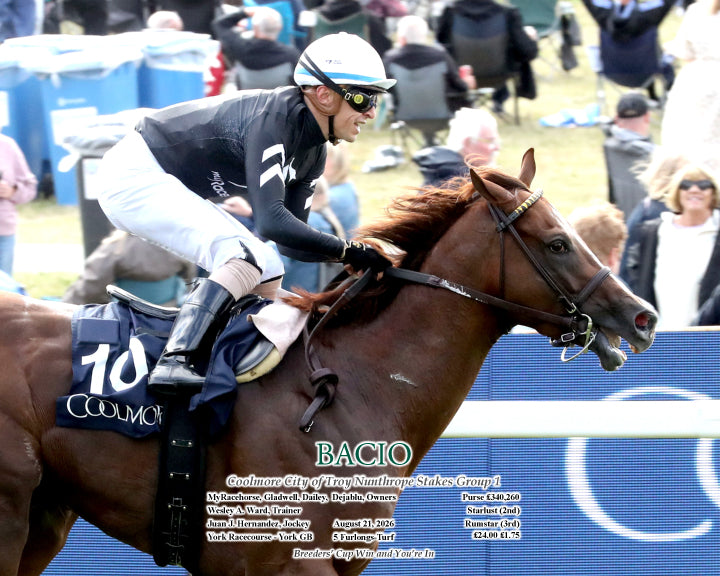 BACIO - 08-21-26 - York Racecourse - York GB - Finish 03