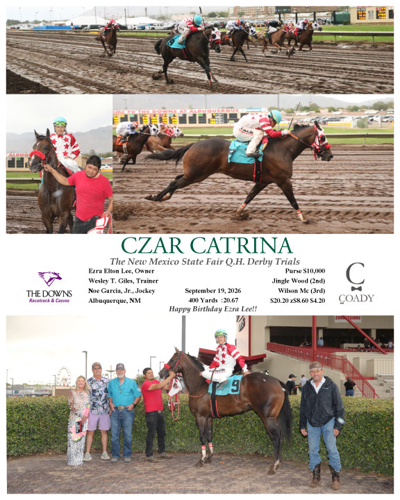 CZAR CATRINA - The New Mexico State Fair Q.H. Derby Trials - 09-19-26 - R05 - ALB